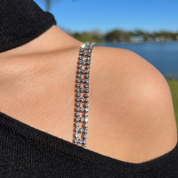 Brazilian Sofia White Gold Crystal Bra Straps | Pair | NWT (Multiple Available) - Picture 4 of 8